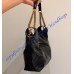 Saint Laurent Hortense small hobo in shiny leather YSL871222-black