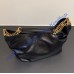 Saint Laurent Hortense small hobo in shiny leather YSL871222-black