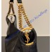 Saint Laurent Hortense small hobo in shiny leather YSL871222-black