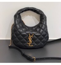 Saint Laurent Icarino mini in quilted nappa YSL871329-black