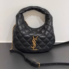Saint Laurent Icarino mini in quilted nappa YSL871329-black