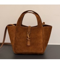 Saint Laurent LE 5 À 7 Baby Bea in suede YSL872469-B-brown