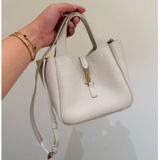 Saint Laurent LE 5 À 7 Baby Bea in grained leather YSL872469-cream