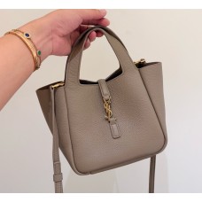 Saint Laurent LE 5 À 7 Baby Bea in grained leather YSL872469-tan