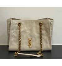 Saint Laurent Niki Small shopping in vintage leather YSL872680-beige
