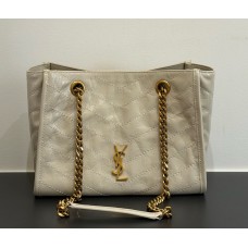 Saint Laurent Niki Small shopping in vintage leather YSL872680-beige
