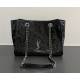 Saint Laurent Niki Small shopping in vintage leather YSL872680-black