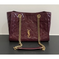 Saint Laurent Niki Small shopping in vintage leather YSL872680-wine