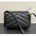 Saint Laurent LOULOU toy crossbody in MATELASSÉ lambskin YSL873156-black