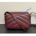 Saint Laurent LOULOU toy crossbody in MATELASSÉ lambskin YSL873156-wine