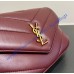 Saint Laurent LOULOU toy crossbody in MATELASSÉ lambskin YSL873156-wine