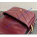Saint Laurent LOULOU toy crossbody in MATELASSÉ lambskin YSL873156-wine
