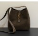 Saint Laurent LE 5 À 7 supple Crossbody in Suede Leather YSLA00211-A-gray