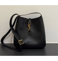 Saint Laurent LE 5 À 7 supple Crossbody in Grained Leather YSLA00211-B-black