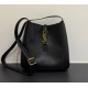 Saint Laurent LE 5 À 7 supple Crossbody in Grained Leather YSLA00211-B-black