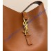 Saint Laurent LE 5 À 7 supple Crossbody in Grained Leather YSLA00211-B-brown