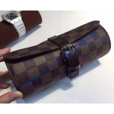 Louis Vuitton Damier Ebene 3 Watch Case N47530-brown