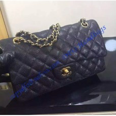 Chanel Small Classic Flap Bag in Black Caviar Leather with golden hardware Chanel Small Classic Flap Bag in Black Caviar Leather with golden hardware