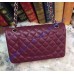 Chanel Small Classic Flap Bag in Wine Red Lambskin with silver hardware Chanel Small Classic Flap Bag in Wine Red Lambskin with silver hardware