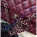 Chanel Small Classic Flap Bag in Wine Red Lambskin with silver hardware Chanel Small Classic Flap Bag in Wine Red Lambskin with silver hardware