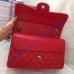 Chanel Jumbo Classic Flap Bag in Red Lambskin with silver hardware Chanel Jumbo Classic Flap Bag in Red Lambskin with silver hardware