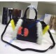 Fendi Mini 3Jours in Black Leather with mink-fur trim Fendi Mini 3Jours in Black Leather with mink-fur trim