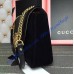 Gucci Medium GG Marmont Black velvet shoulder bag