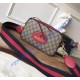 Gucci GG Supreme messenger bag with Red Leather Trim Gucci GG Supreme messenger bag with Red Leather Trim