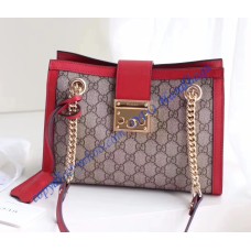 Gucci Padlock small GG shoulder bag Red Gucci Padlock small GG shoulder bag Red