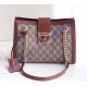 Padlock small GG shoulder bag Brown