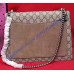 Gucci Dionysus GG Supreme Large Shoulder Bag with Tan Suede Detail