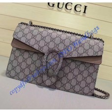 Gucci Dionysus GG Supreme Large Shoulder Bag with Tan Suede Detail Gucci Dionysus GG Supreme Large Shoulder Bag with Tan Suede Detail