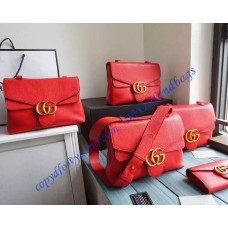 Gucci GG Marmont Leather Shoulder Bag GU401173-red Gucci GG Marmont Leather Shoulder Bag GU401173-red