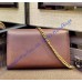 Gucci GG Marmont Brown Leather Mini Chain Bag