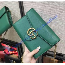 Gucci GG Marmont Green Leather Mini Chain Bag Gucci GG Marmont Green Leather Mini Chain Bag
