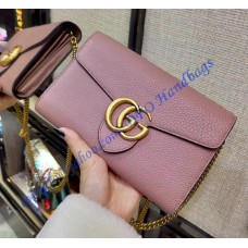 Gucci GG Marmont Pink Leather Mini Chain Bag Gucci GG Marmont Pink Leather Mini Chain Bag