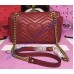 Gucci Small GG Marmont Matelasse Shoulder Bag Red