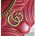 Gucci Small GG Marmont Matelasse Shoulder Bag Red
