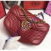 Gucci Small GG Marmont Matelasse Shoulder Bag Red