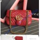 Gucci Mini GG Marmont Matelasse Shoulder Bag Red Gucci Mini GG Marmont Matelasse Shoulder Bag Red