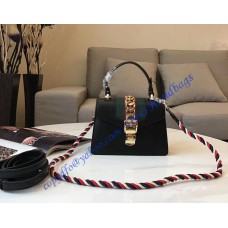 Gucci Sylvie Black Leather Mini Bag