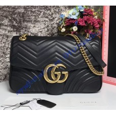 Medium GG Marmont Matelasse Shoulder Bag Black Medium GG Marmont Matelasse Shoulder Bag Black