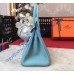 Hermes Birkin 35cm in Ciel Togo leather Palladium Hardware