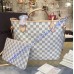 Louis Vuitton Damier Azur Neverfull MM with Pink Lining N41605