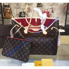 Louis Vuitton Monogram Canvas Neverfull MM with Cherry Lining M41177 Louis Vuitton Monogram Canvas Neverfull MM with Cherry Lining M41177