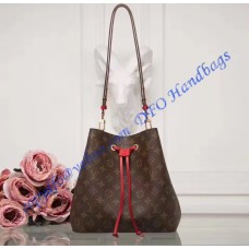 Louis Vuitton Monogram Canvas Neonoe Red