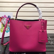 Prada Double Saffiano leather bag Rose Red