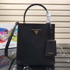 Prada North South Double Bag Black