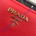 Prada Calf leather shoulder bag Red
