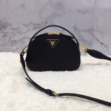 Prada Odette Saffiano leather bag Black
